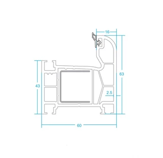 پروفیل فریم لولایی 