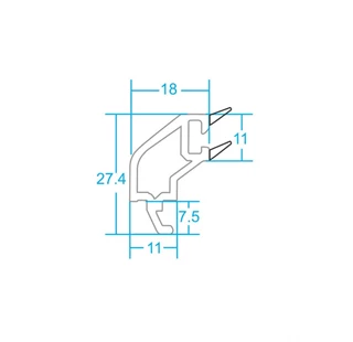 پروفیل زهوار دوجداره دکوراتیو
